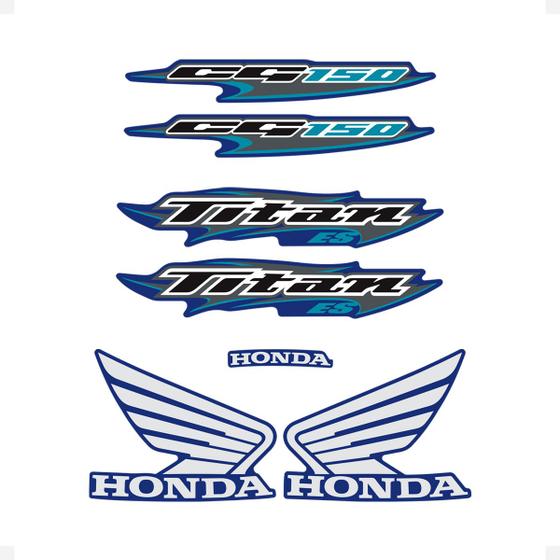 Imagem de Kit Adesivos Compatível Honda CG Titan 150 ES 2006 Moto Azul