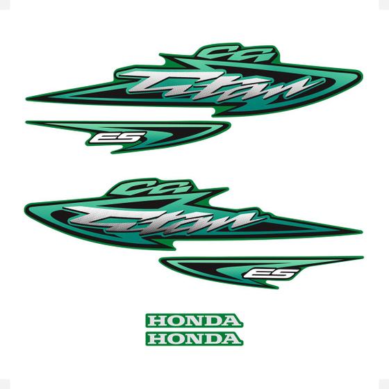 Imagem de Kit Adesivos Compatível Honda CG Titan ES 2003 Moto Verde