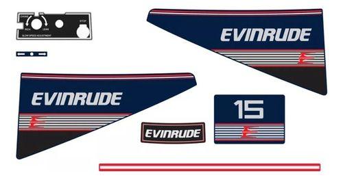 Imagem de Kit Adesivos Evinrude 15 Para Motor De Jet Ski