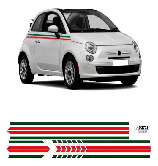 Imagem de Kit Adesivos Faixa Lateral Itália Fiat 500