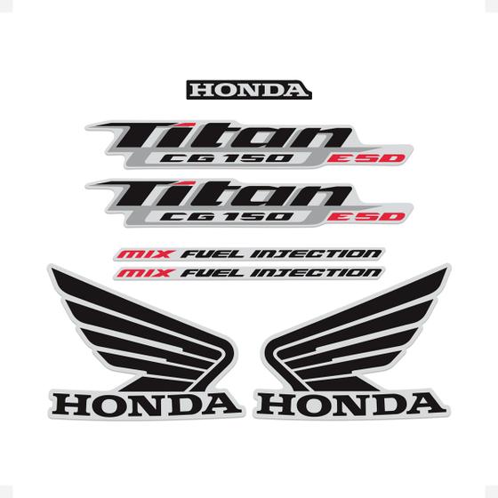 Imagem de Kit Adesivos Honda CG Titan 150 MIX ESD 2011/2013 Moto Prata