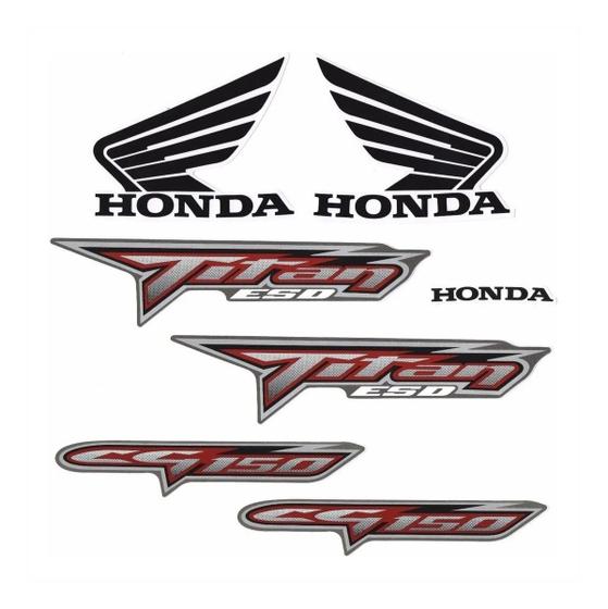 Imagem de Kit Adesivos Honda Titan 150 Esd 2008 Faixa Cores Das Motos