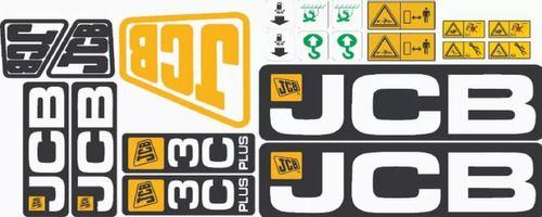 Imagem de Kit Adesivos Jcb 3c Plus