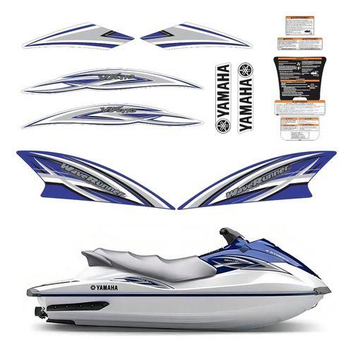 Imagem de Kit Adesivos Jet Ski Para Yamaha Vx 110 14812 Cor Azul/cinza