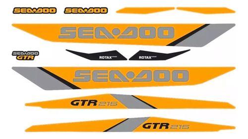 Imagem de Kit Adesivos Jet Ski Sea-doo Gtr 215 Completo Laranja