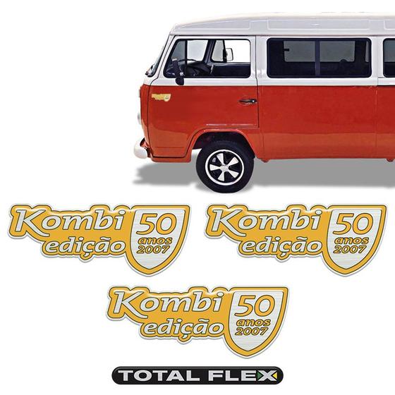 Imagem de Kit Adesivos Kombi Edição 50 Anos 2007 + Emblema Total Flex