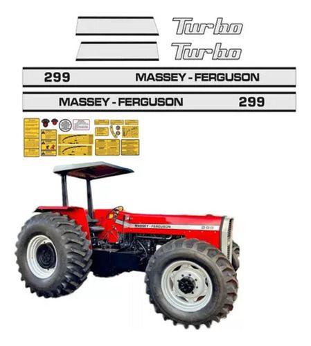 Imagem de Kit Adesivos Massey Ferguson 299 Turbo Completo