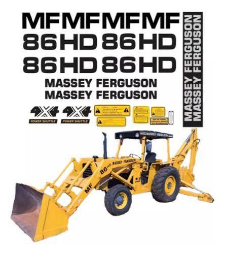 Imagem de Kit Adesivos Massey Ferguson Mf 86 Hd (4x4) Power Shuttle