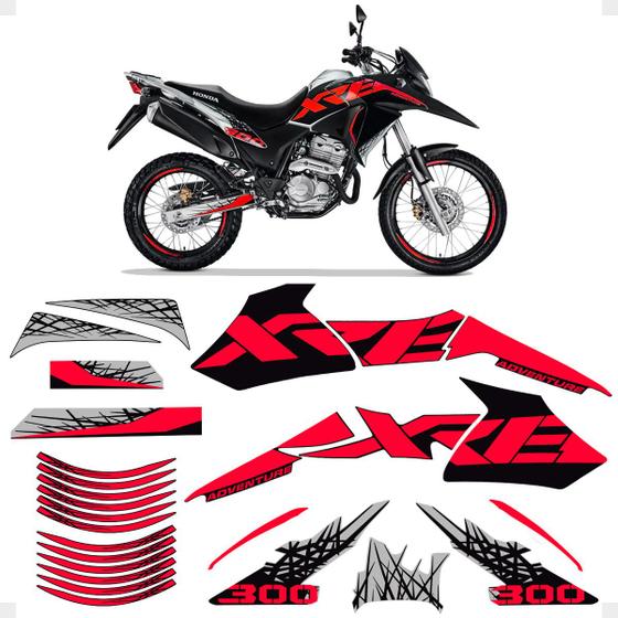 Imagem de Kit Adesivos Moto Honda Xre 300 Adventure 2009/2018 Vermelho