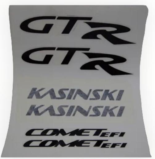 Imagem de Kit Adesivos Original Kasinski Comet 250 Gt Preta Naked