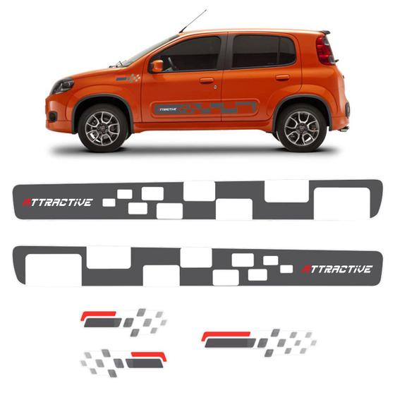 Imagem de Kit Adesivos Para Fiat Uno Attractive 2011/2021 Faixas