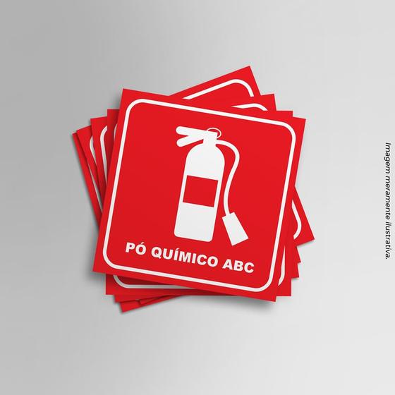 Imagem de Kit Adesivos Pó Químico ABC 20cmx20cm