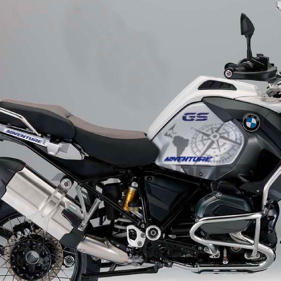 Imagem de KIT Adesivos Protetor Tanque BMW R1200 GS Adventure - Rosa dos Ventos - Azul