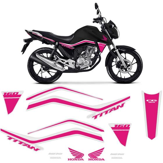 Imagem de Kit Adesivos Tanque Moto Honda Cg Titan 160 2018 Até 2020
