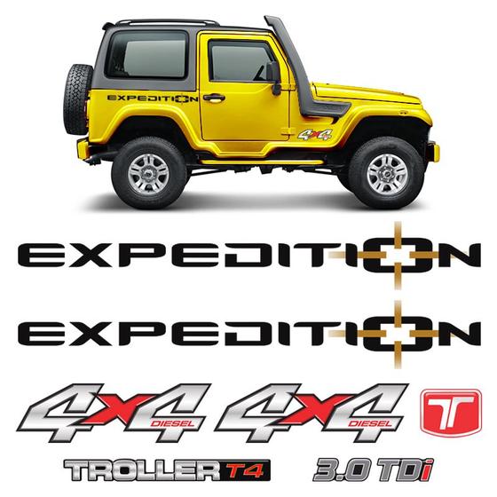 Imagem de Kit Adesivos Troller Expedition 4x4 2011 T4 Faixa e Emblemas