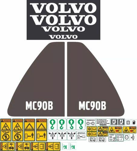 Imagem de Kit Adesivos Volvo Mc90b Para Mini Carregadeira