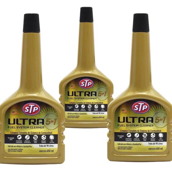 Kit Aditivo combustível stp ultra fuel system clear 5 in 1 450 ml Menor preço em Kit Aditivo combustível stp ultra fuel system clear 5 in 1 450 ml