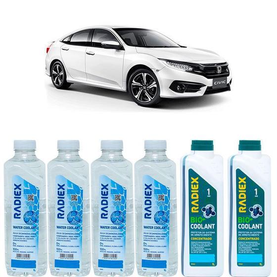 Kit aditivo radiador bio coolant concentrado azul + agua desmineralizada - honda civic - r1922 Menor preço em Kit aditivo radiador bio coolant concentrado azul + agua desmineralizada - honda civic - r1922