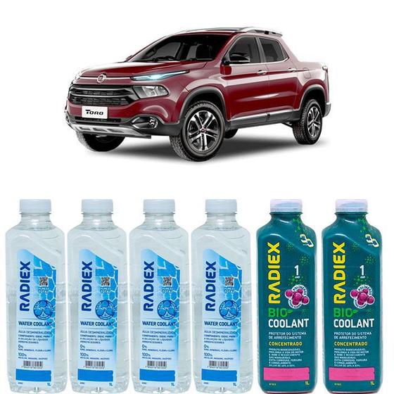 Kit aditivo radiador bio coolant concentrado rosa + agua desmineralizada - fiat toro - r1923 Menor preço em Kit aditivo radiador bio coolant concentrado rosa + agua desmineralizada - fiat toro - r1923