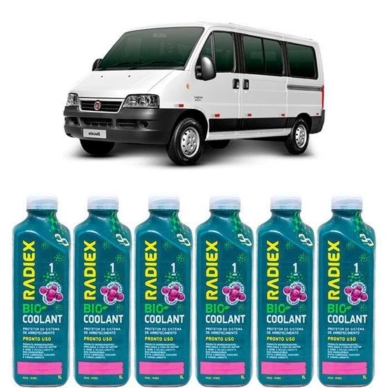 Imagem de Kit aditivo radiador bio coolant pronto para uso rosa - fiat ducato - r1892