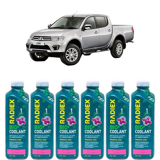 Imagem de Kit aditivo radiador bio coolant pronto para uso rosa - mitsubishi l200 - r1892