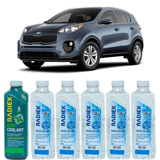 Imagem de Kit aditivo radiador bio coolant superconcentrado verde + agua desmineralizada - kia sportage - r1882