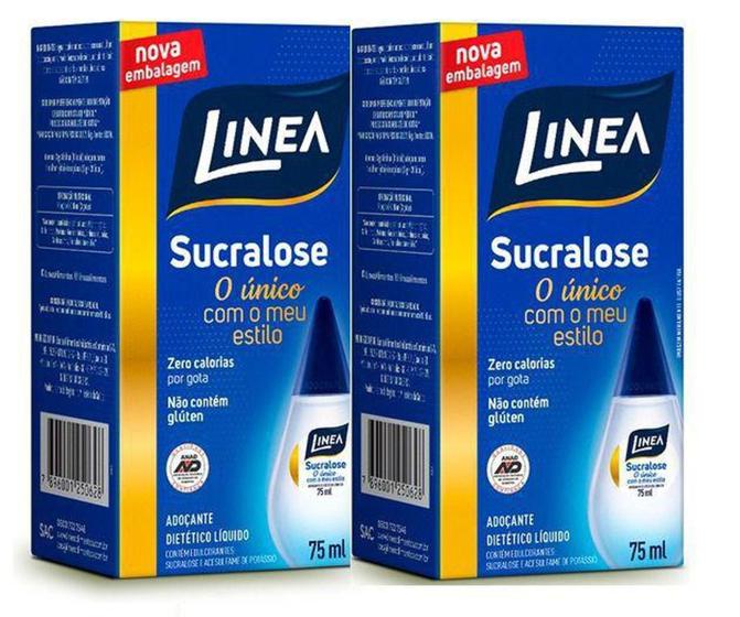Imagem de Kit adoçante líquido Linea 75ml cada C/50% na segunda Unid.