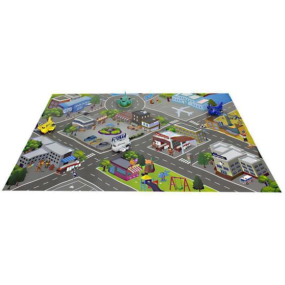 Imagem de Kit Aeroporto Com 4 Aviões E 1 Tapete 57 X 42 Cm