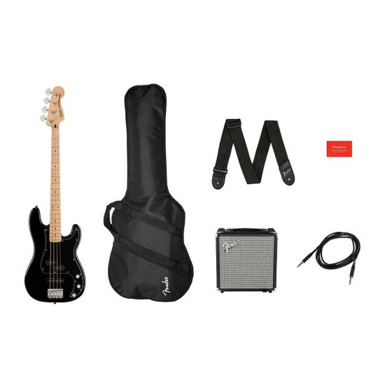Imagem de Kit Affinity Series Precision Bass PJ PACK MNBLK - Squier By Fender