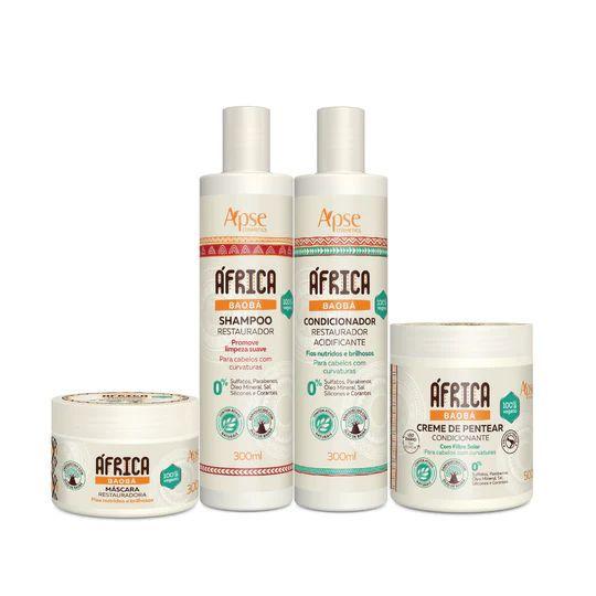 Imagem de Kit África Baobá Apse - Shampoo, Condicionador, Máscara e Creme de Pentear