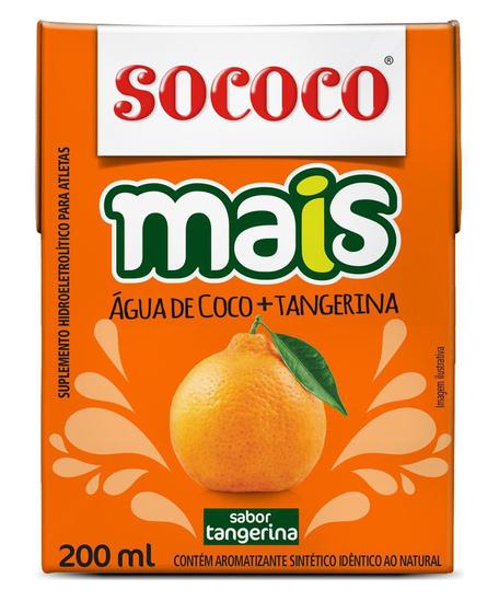 Imagem de Kit Água De Coco Sococo Mais Tangerina 200 Ml - 7 Unidades