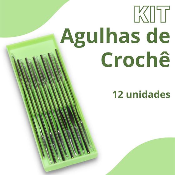 Imagem de Kit Agulhas De Crochê - Estojo Com 12 Unidades - Tam 06 - Nybc