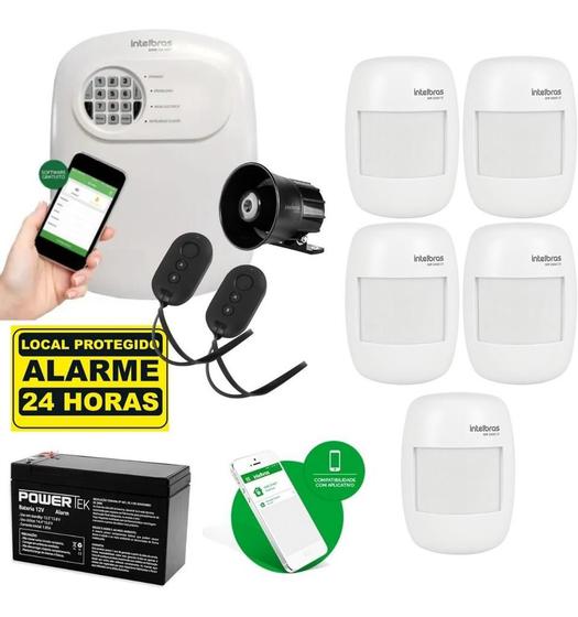 Imagem de Kit Alarme Intelbras Anm 24 App 5 Sensor Presenca Sem Fio