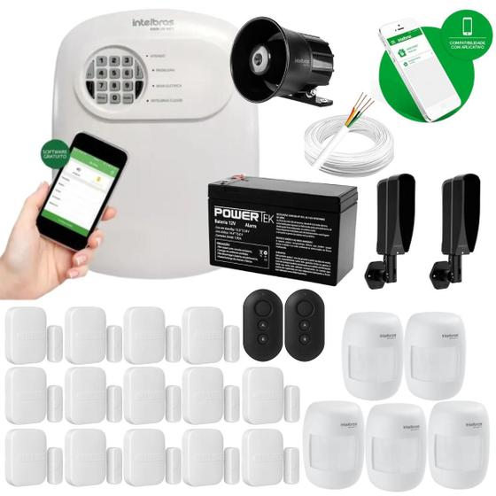 Kit Alarme Sensores Infraverm Magnético e Barreira Intelbras Alarme