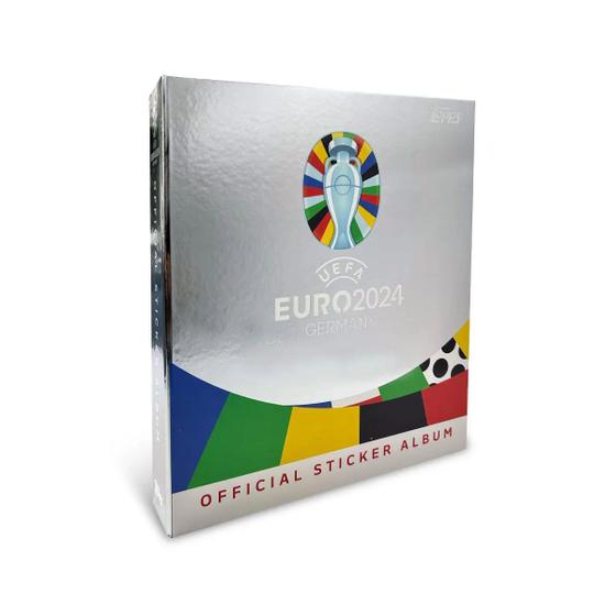 Imagem de Kit Álbum Capa Dura Prata Uefa Euro 2024 Gemany + 40 Pacotinhos (240 FIGURINHAS)