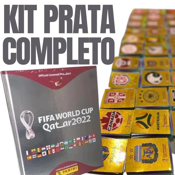 Kit Álbum Capa Prata Completo com Todas as Figurinhas - Copa Do Mundo 2022 Menor preço em Kit Álbum Capa Prata Completo com Todas as Figurinhas - Copa Do Mundo 2022