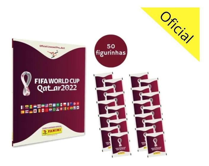 Imagem de Kit Álbum Da Copa 2022 Qatar + 50 Figurinha Qatar Hoje