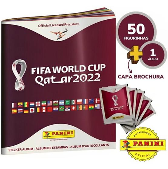 Kit Álbum Da Copa Brochura 2022+ 50 Figurinhas Qatar (10 Env) +Incluso Tabela De Controle Menor preço em Kit Álbum Da Copa Brochura 2022+ 50 Figurinhas Qatar (10 Env) +Incluso Tabela De Controle