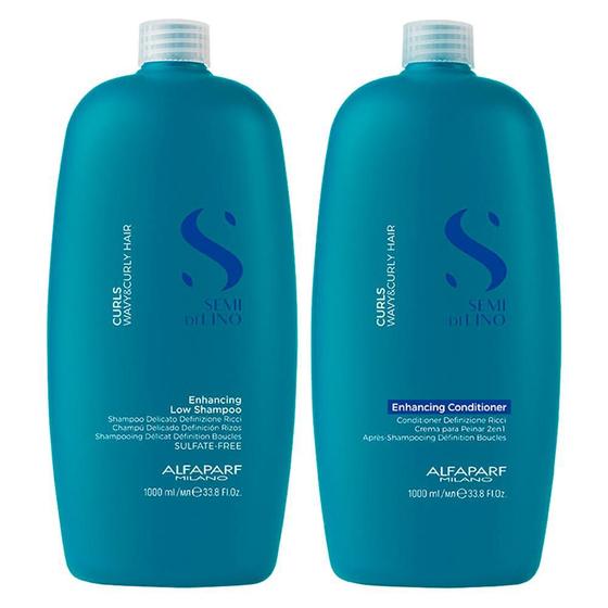 Imagem de Kit Alfaparf Semi Di Lino Curls - Sh 1000ml + Cond 1000ml