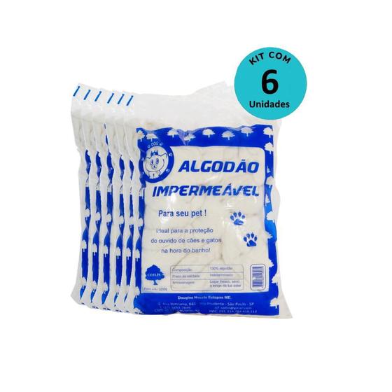 Imagem de Kit Algodão Hidrófobo (Impermeável) Cotlín 500g - com 6 unidades