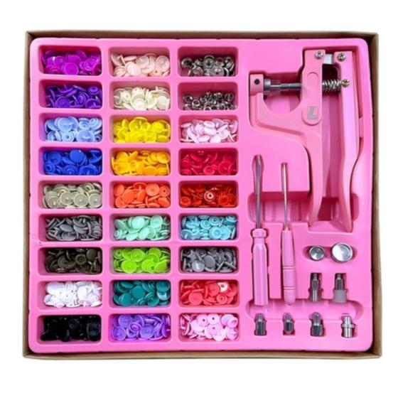 Imagem de Kit Alicate Aplicador de Botões 3 em 1 Lanmax com 304 Peças