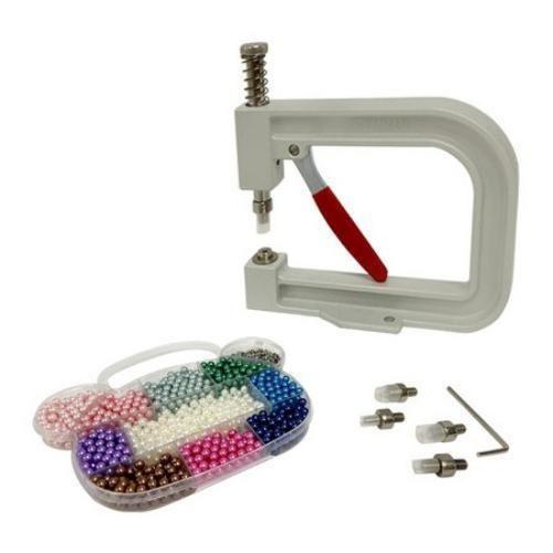 Imagem de Kit Alicate/ Aplicador Pregar Perola Com Estojo De Perolas