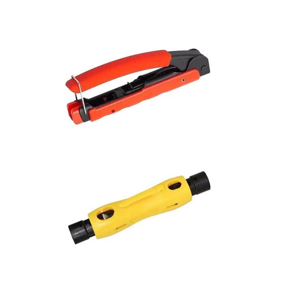 Kit Alicate Crimpar Alicate Decapador Coaxial Rg6 Rg59 Bnc Menor preço em Kit Alicate Crimpar Alicate Decapador Coaxial Rg6 Rg59 Bnc