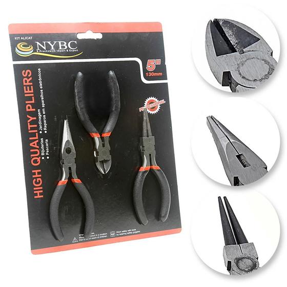 Imagem de Kit Alicates B5 130mm - Com 3 Unidades - BRX