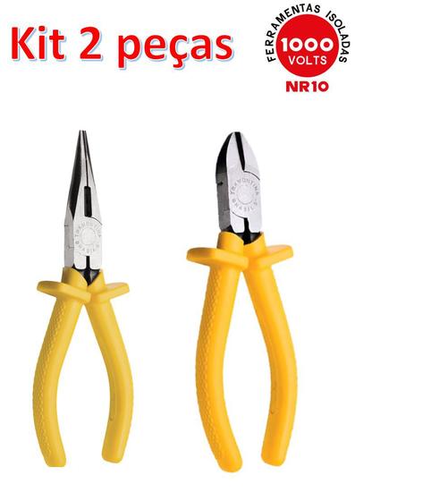 Imagem de Kit Alicates Bico 6'' e Corte Diagonal 6'' Tramontina