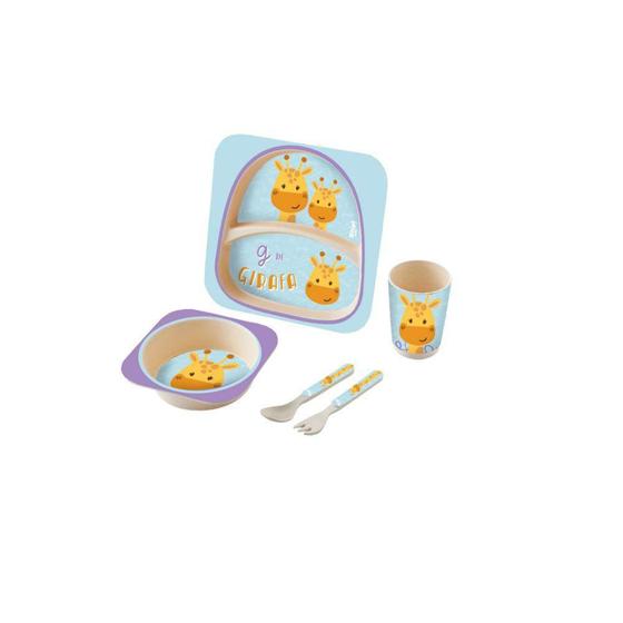 Imagem de Kit Alimentação Baby 5 Peças Girafa - Zoop Toys