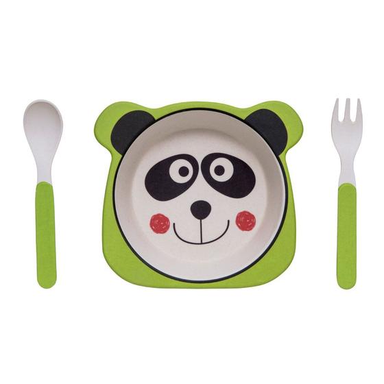 Imagem de Kit Alimentação Eco Fibra De Bambu (03 Peças) Panda Girotondo