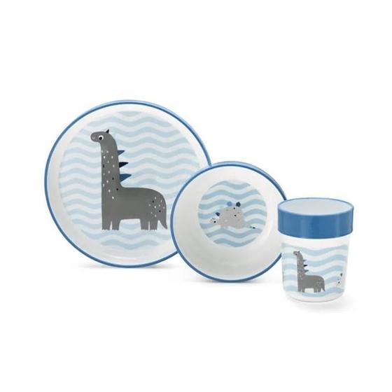 Imagem de Kit Alimentação Nhac Nhac Rex Azul - Multikids Baby