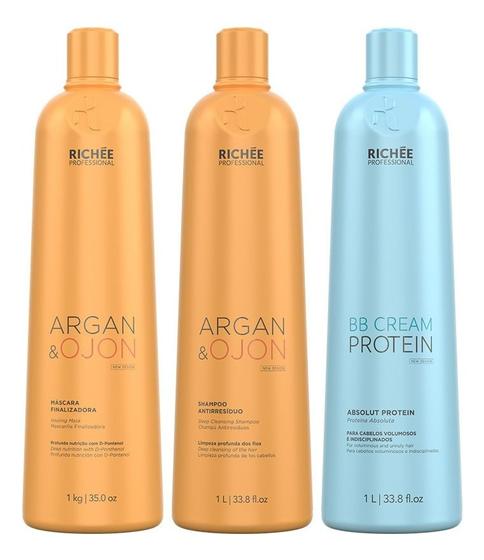 Imagem de Kit Alinhamento Capilar Argan e Ojon + BB Cream 3L