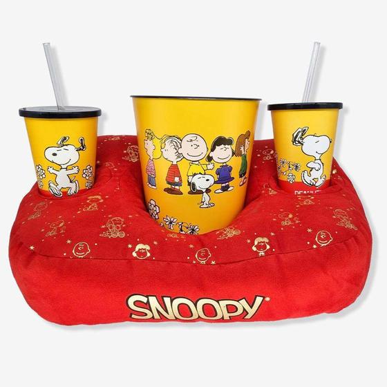 Imagem de Kit almofada pipoca fibra suede snoopy - ZONA CRIATIVA